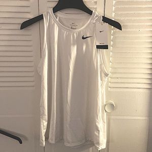 White Nike Dri-Fit tank top, Large.